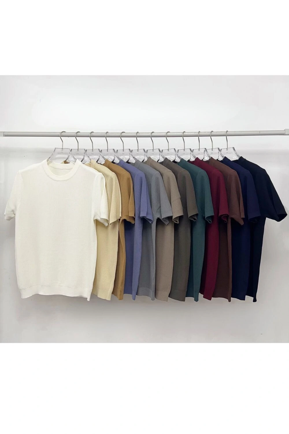 FotoCamiseta masculina de malha c/ textura Kwi