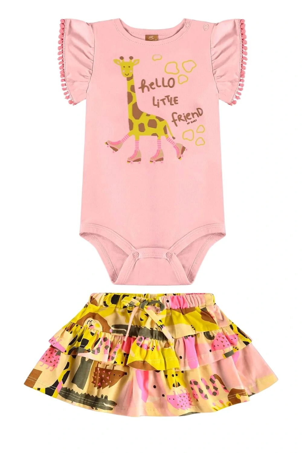 FotoConjunto body e saia em meia malha Up Baby