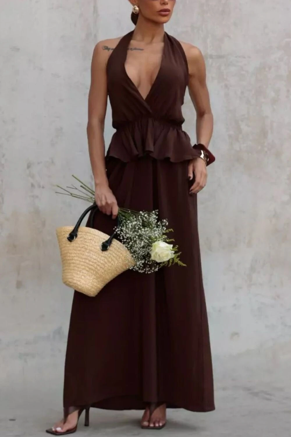 FotoVestido longo frente única Kwi