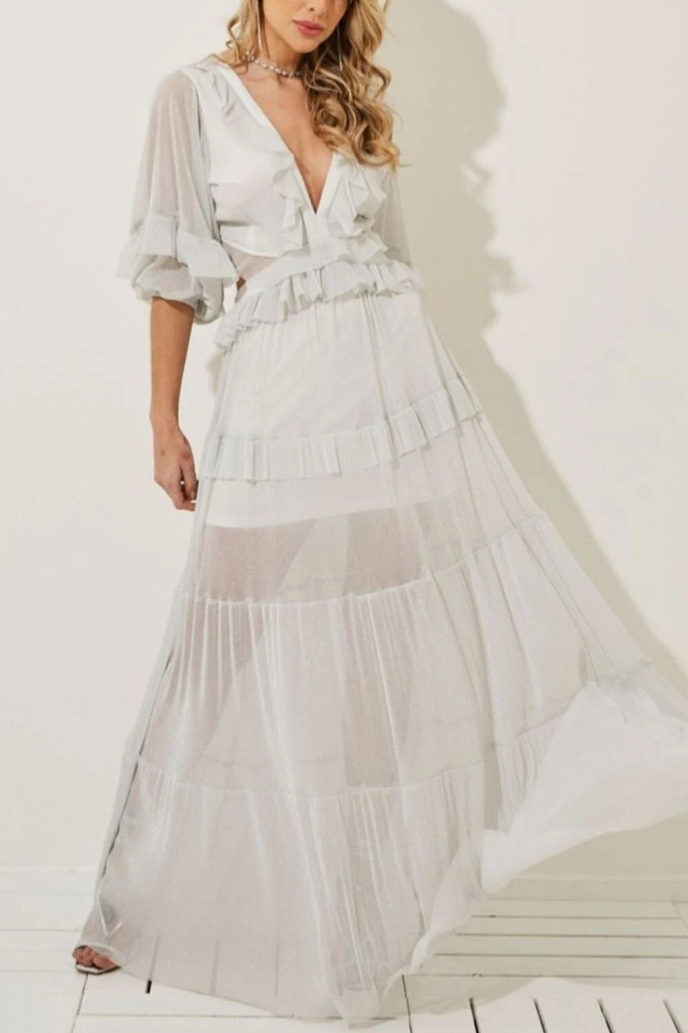 FotoVestido tule lurex Jo