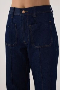 Calça jeans flare bolso Dress to