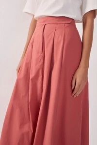 Saia midi algodão alfaiataria Dress to