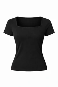 Blusa fitness manga curta em poliamida Kwi