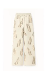 Calça feminina bordado folhas Kwi