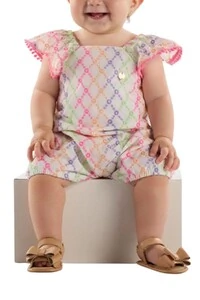 Macaquinho em laise e malha Up Baby