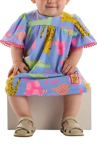 Vestido em cotton Up Baby