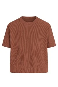 Camiseta masculina de malha c/ textura Kwi