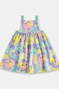 Vestido alça em meia malha digital Três e Já