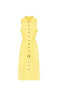 Vestido com botões cinto em cordão Kwi