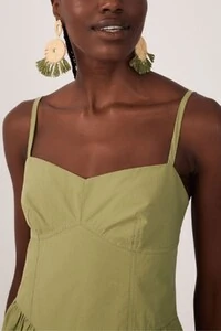 Vestido cropped algodão estruturado Dress to