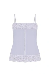 Blusa alça algodão com renda Kwi