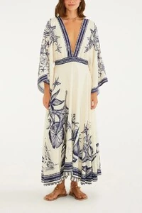 Vestido midi mar de ondas Farm