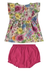 Conjunto blusa e calcinha em tecido Up Baby