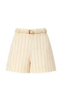 Short listrado com cinto Kwi