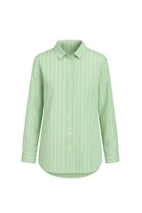Camisa oversized listrada feminina Kwi