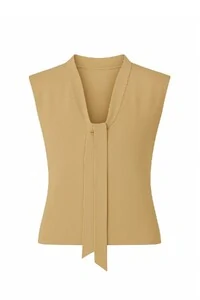 Blusa gola de laço tricot Kwi