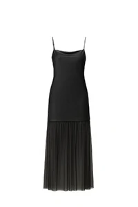 Vestido de alça com barra tule Kwi