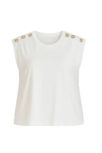 Blusa plus size detalhe nos ombros Kwi