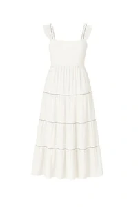 Vestido longo evasê em viscose Kwi