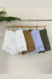Shorts algodão com renda Kwi