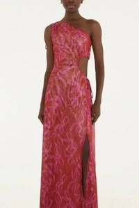 Vestido tule ombro só laços Farm