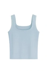 Regata fresh decote quadrado tricot Kwi