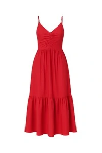 Vestido midi barrado laise Kwi