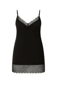 Vestido de cetim com renda Kwi