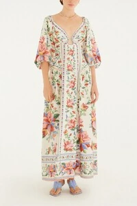 Vestido longo manga brisa serena Farm