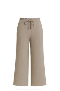 Calça plus size com cordão em malha Kwi