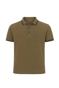 Polo masculina com detalhe gola e manga Kwi