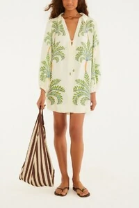 Vestido camisa natureza floral Farm