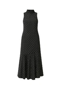 Vestido de bolinhas gola alta Kwi