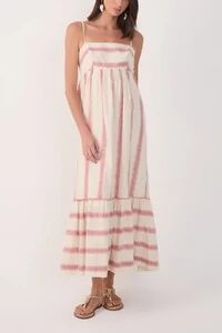 Vestido cropped listrado Dress to