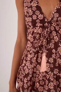 Blusa recortes estampa margaridas rosa Dress to