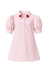 Vestido infantil com manga bufante Luluzinha