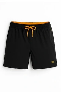 Bermuda masculina com detalhes laranja Kwi