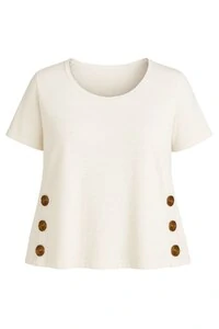 Blusa c/ botões lateral Kwi