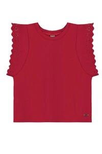 Blusa manga curta em meia malha Up Baby