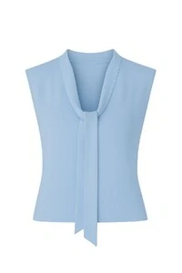Blusa gola de laço tricot Kwi
