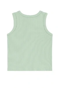 Blusa sem manga em ribana canelada Up Baby