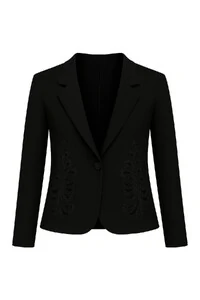 Blazer feminino de alfaiataria bordado Kwi