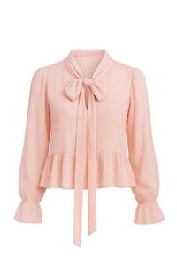 Blusa de chifon com amarração Kwi