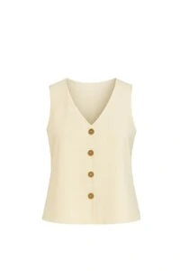 Blusa colete feminina com botões frontais Kwi