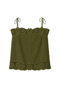 Blusa alça algodão com renda Kwi