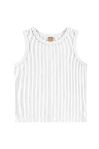 Blusa sem manga em ribana canelada Up Baby