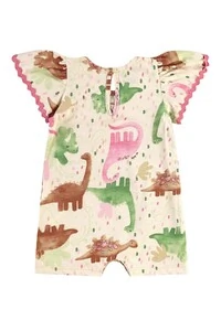 Macaquinho com faixa em malha flame linho Up Baby