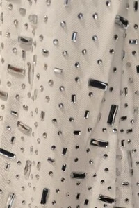 Vestido longo tule com pedraria Kwi