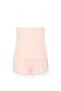 Pijama Feminino Short doll alça rosa claro Kwi