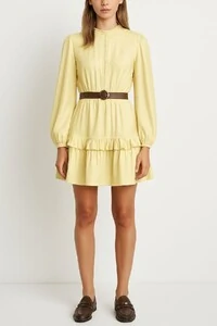 Vestido curto com manga longa Kwi